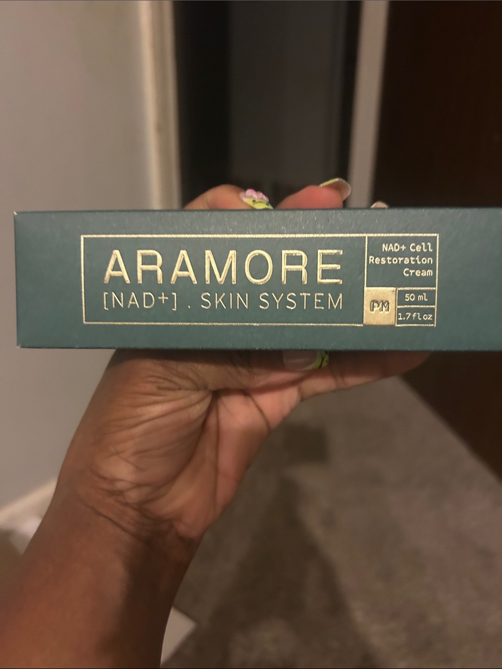 ARAMORE NAD+ Skin System Restoration Cream - Teal & Gold Packaging